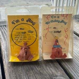 VTG 1986 Uneeda Hug Company Clay Hug Figurines